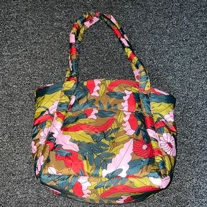 Baggu Puffy Tote Pink Fern